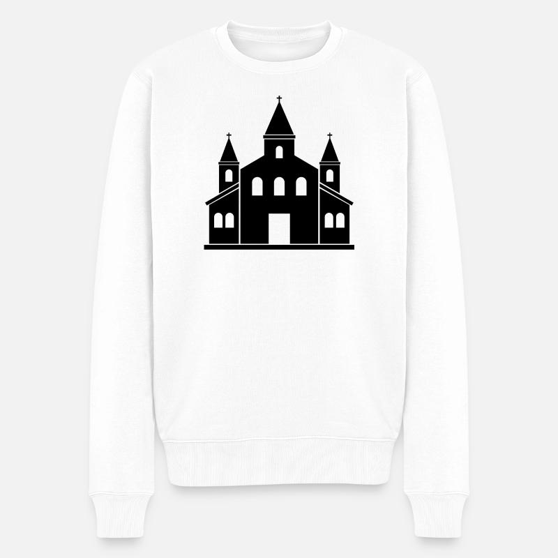 Kirche - Männer Premium Bio Pullover - Weiß