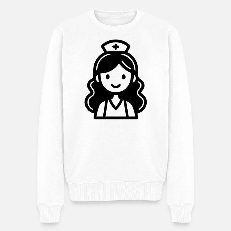 infirmière - Pull Premium bio Homme - blanc