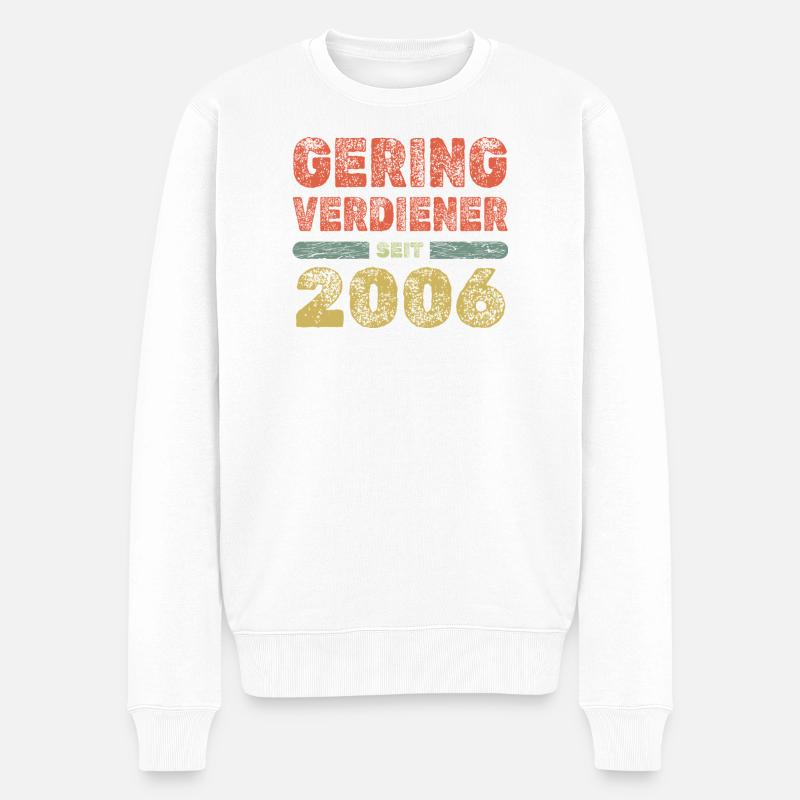 2006 - Männer Premium Bio Pullover - Weiß