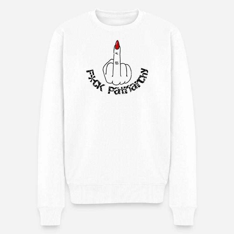 F*CK the Patriarchy - Männer Premium Bio Pullover - Weiß