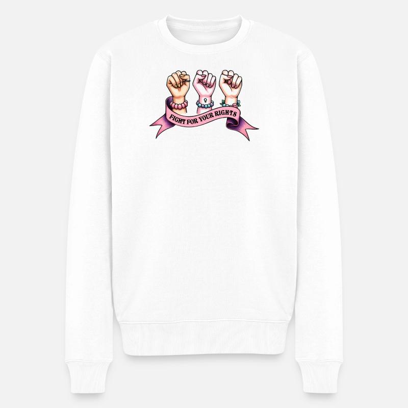 Combattez pour vos droits Féministe - Pull Premium bio Homme - blanc