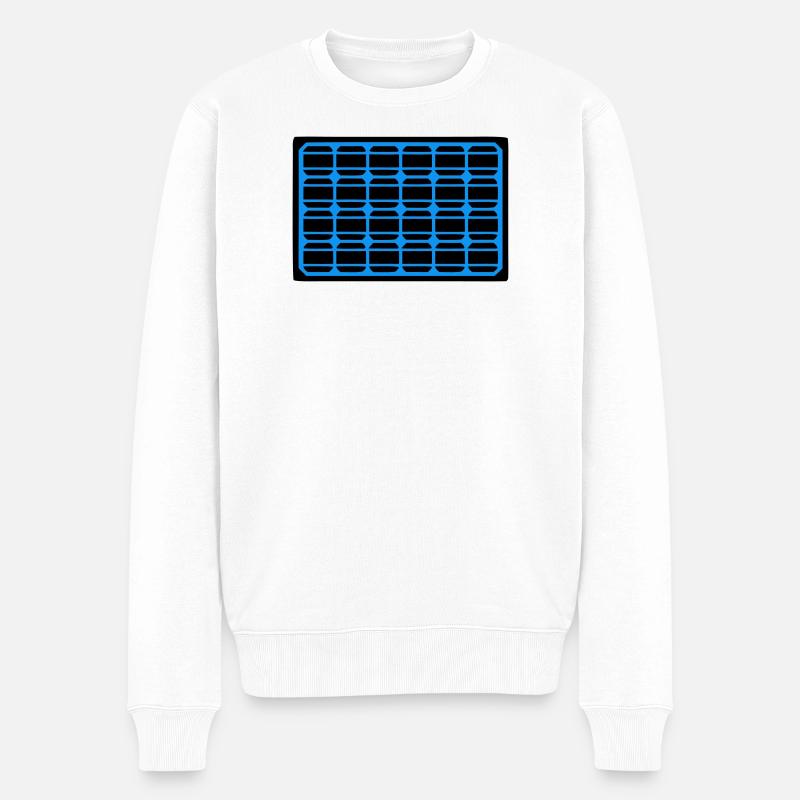 Solarpanel Photovoltaik Icon - Männer Premium Bio Pullover - Weiß