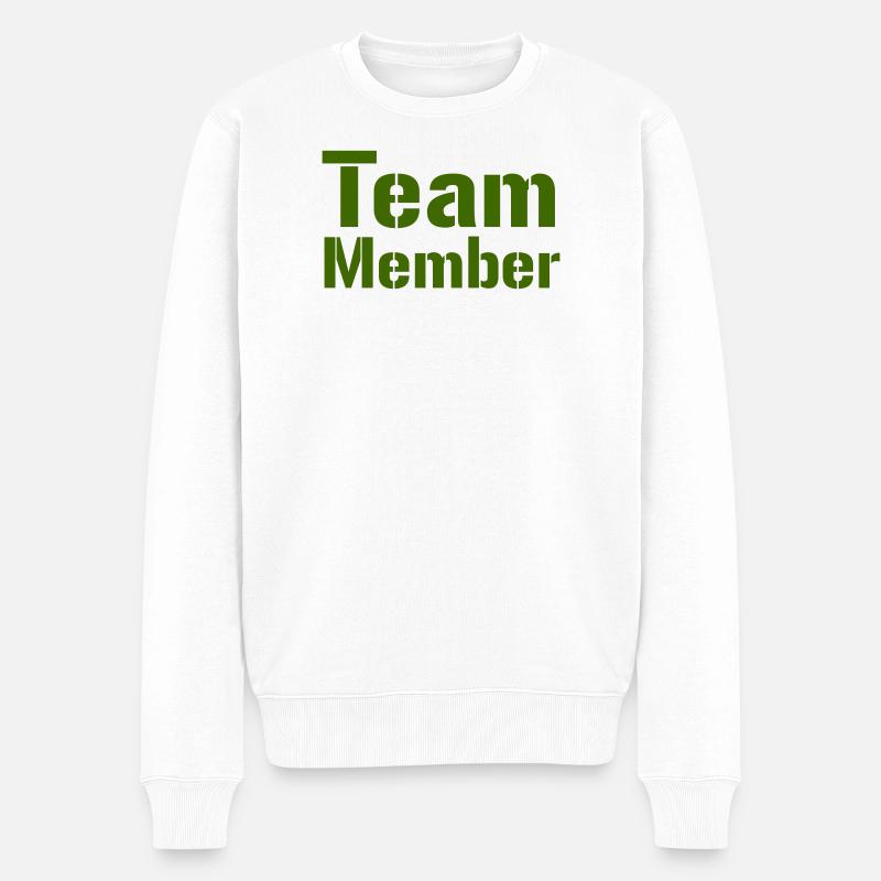 Team Member Bold Typography - Männer Premium Bio Pullover - Weiß