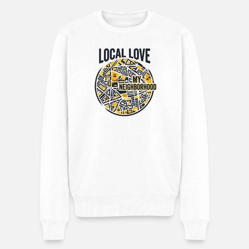 Local Love - Männer Premium Bio Pullover - Weiß