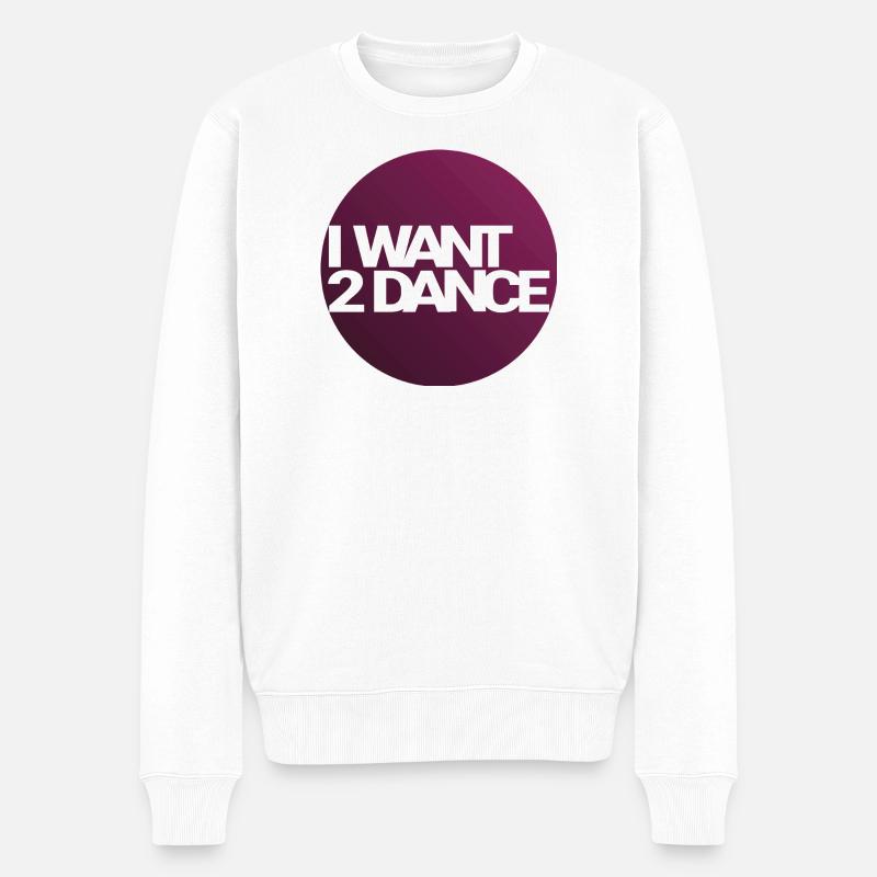 I Want 2 Dance – Kreisdesign - Männer Premium Bio Pullover - Weiß