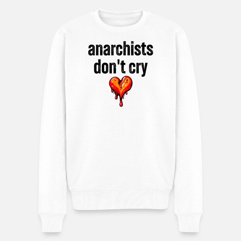 Les anarchistes ne pleurent pas - Pull Premium bio Homme - blanc
