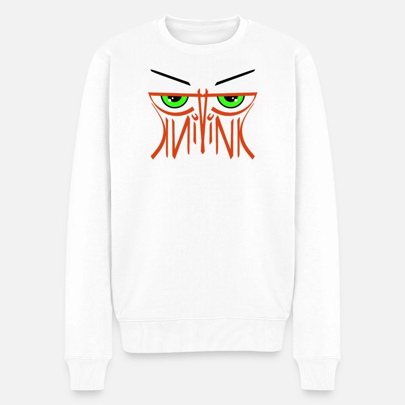 Ambigramme du Monstre Rose - Pull Premium bio Homme - blanc