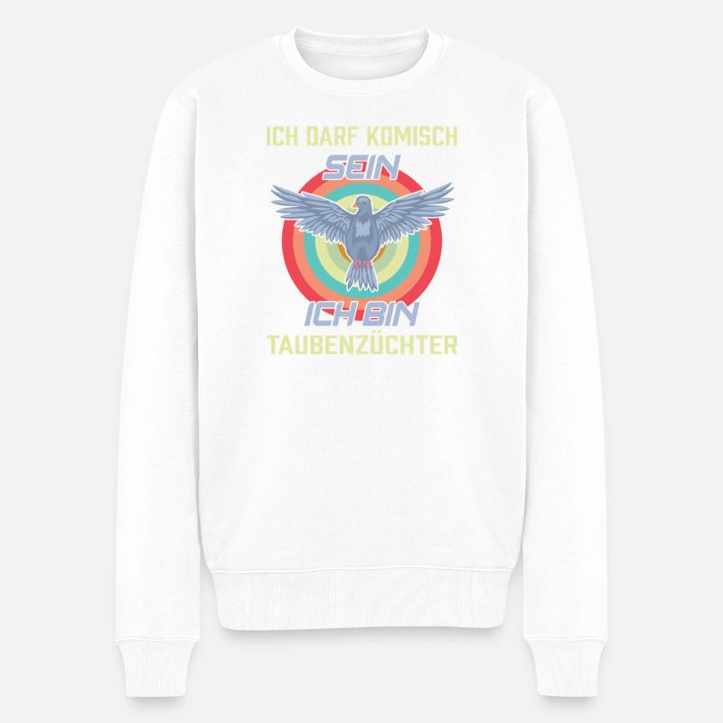 Taubenflüsterer brieftaubenzucht Taubenzüchter - Männer Premium Bio Pullover - Weiß