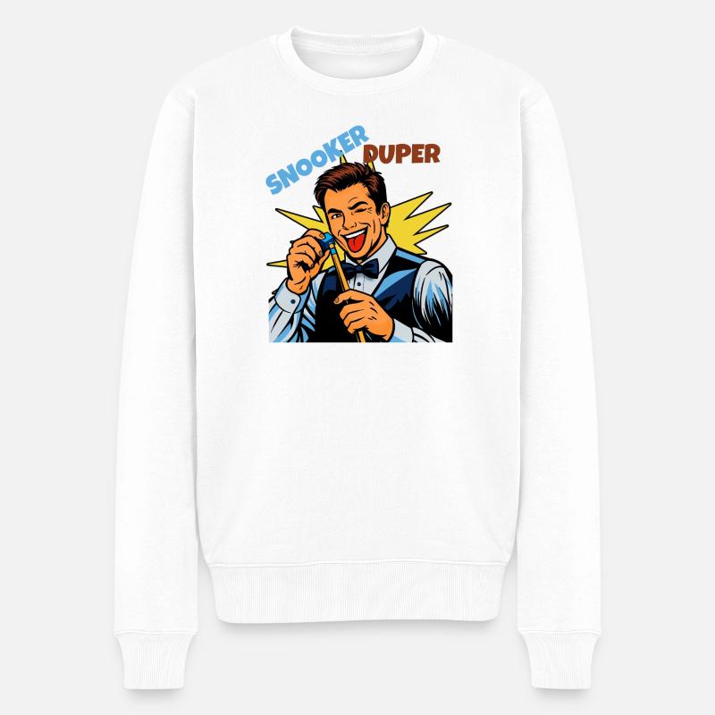 Snookerheld! Der Gewinner ist am Zug - Männer Premium Bio Pullover - Weiß