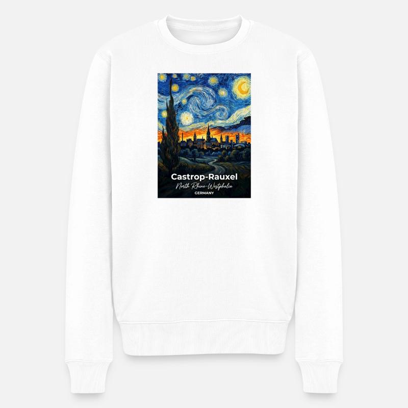 Castrop-Rauxel Germany Sternennacht  - Männer Premium Bio Pullover - Weiß