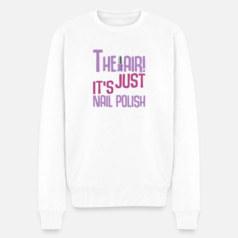 Nageldesigner Nageldesignerin Kosmetik Nagelstudio - Männer Premium Bio Pullover - Weiß