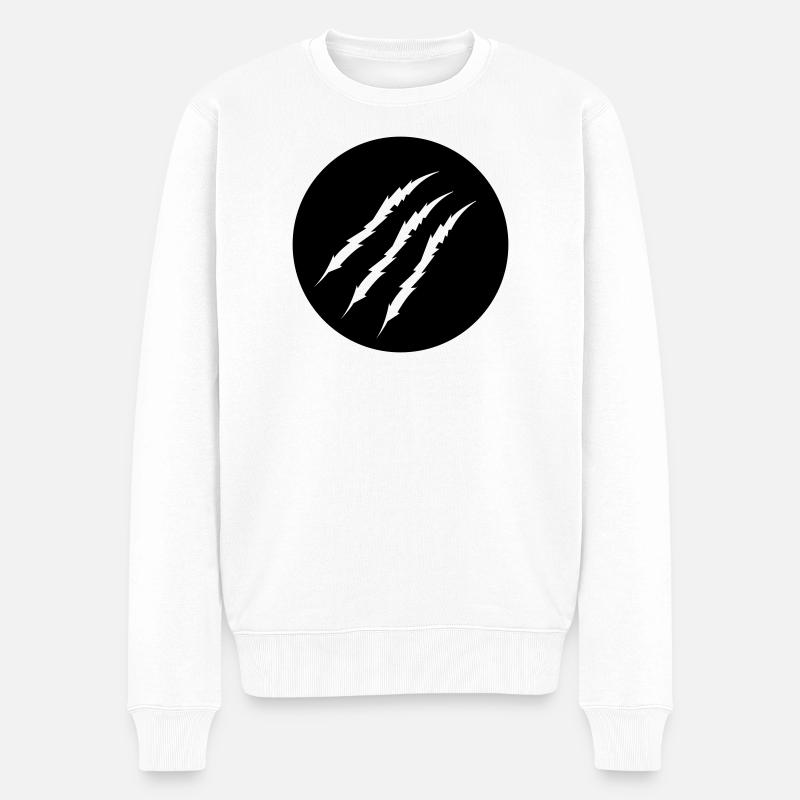 krallen - Männer Premium Bio Pullover - Weiß