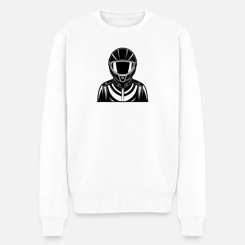 Pilote de course automobile - Pull Premium bio Homme - blanc