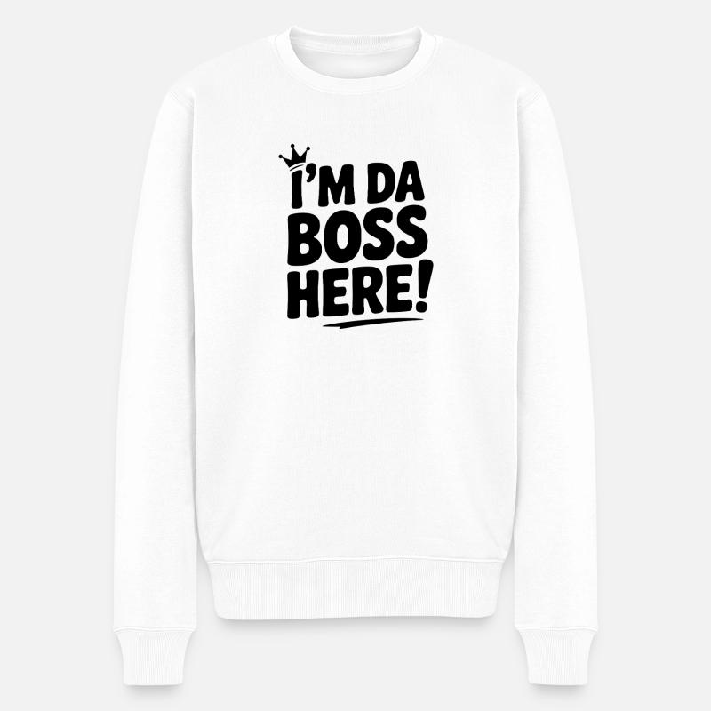 Je suis là ! - Pull Premium bio Homme - blanc