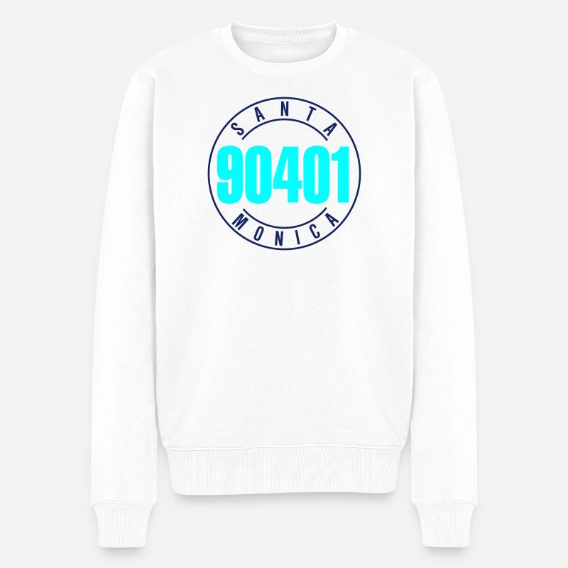 Santa Monica 90401 - Männer Premium Bio Pullover - Weiß