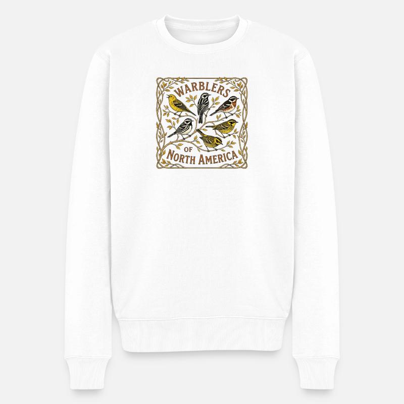 oiseaux - Pull Premium bio Homme - blanc