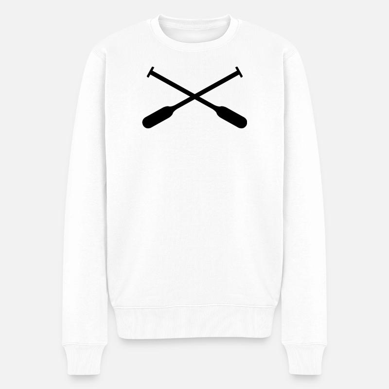 Paddleboards - Männer Premium Bio Pullover - Weiß