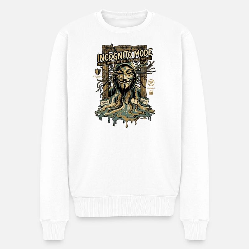 Incognito Mode Cyber - Pull Premium bio Homme - blanc