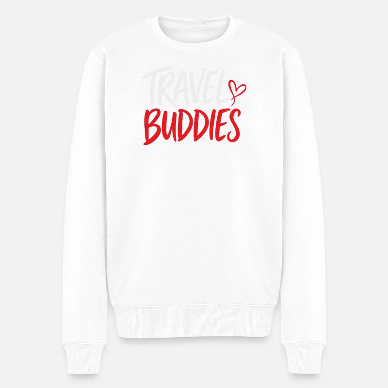 Travel Buddies Reisefreunde - Männer Premium Bio Pullover - Weiß