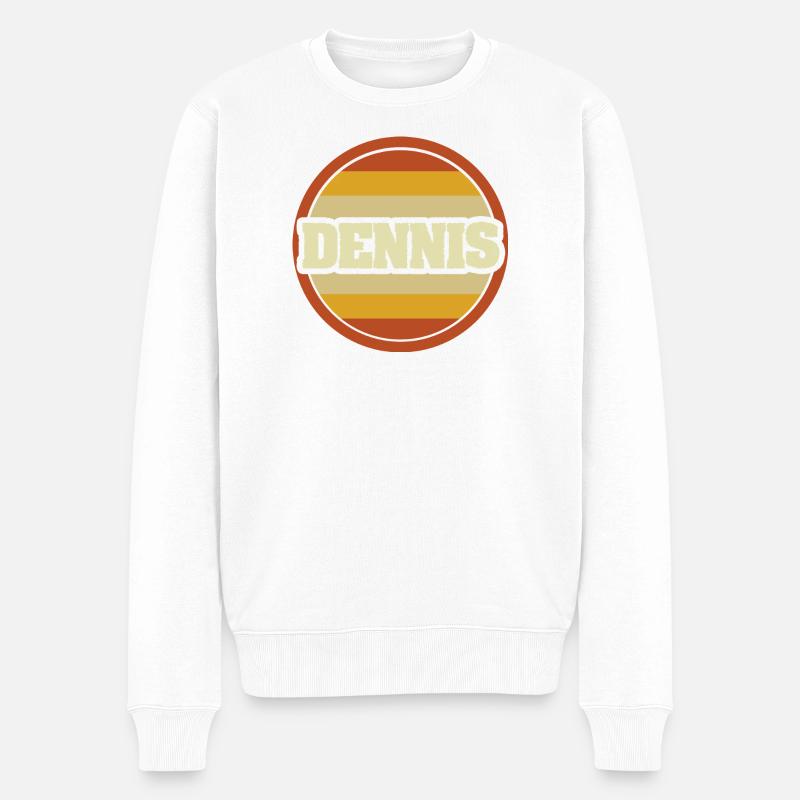 Legendaer Dennis - Männer Premium Bio Pullover - Weiß