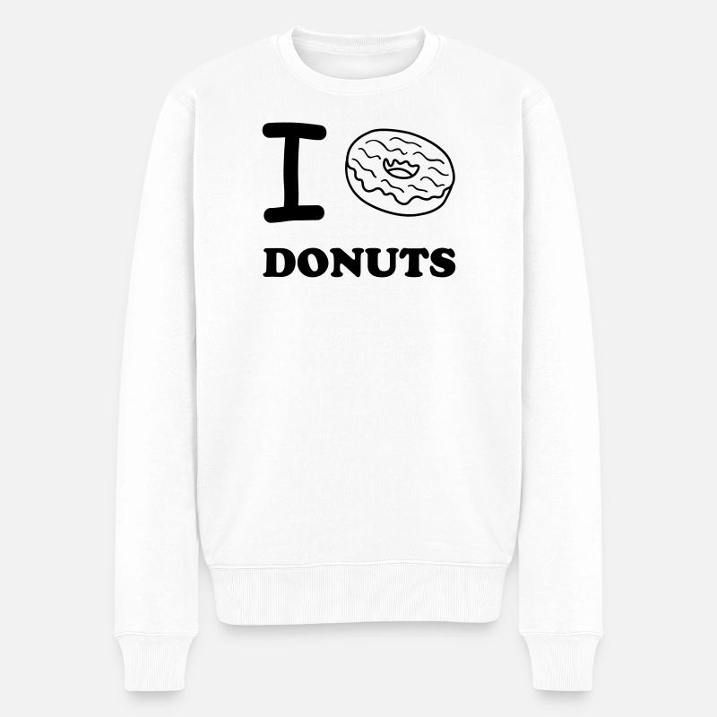 J’adore les beignets - Pull Premium bio Homme - blanc