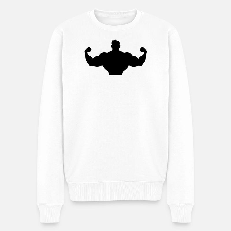 Starker Mann - Männer Premium Bio Pullover - Weiß