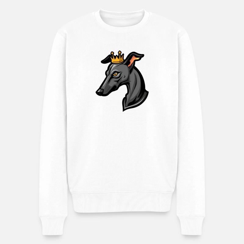 Couronne de chien lévrier - Pull Premium bio Homme - blanc