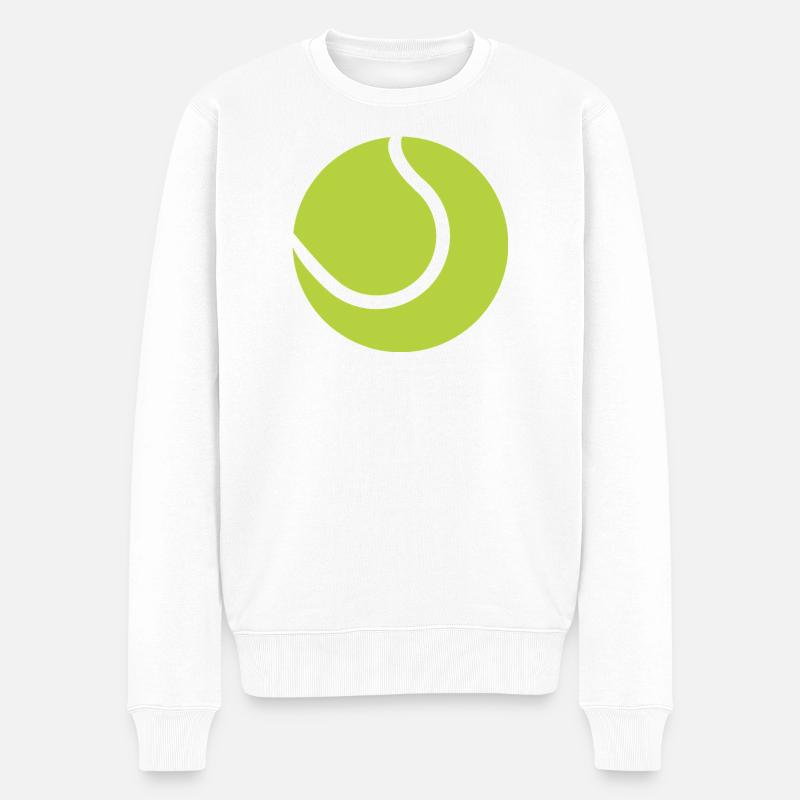 Tennisball - Männer Premium Bio Pullover - Weiß