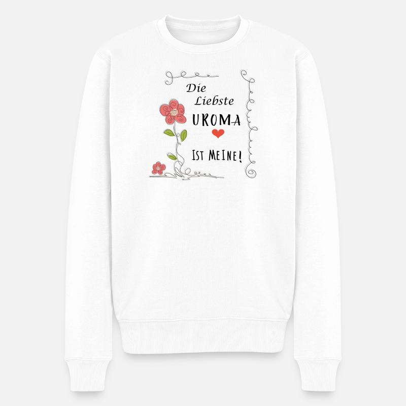 Uroma - Männer Premium Bio Pullover - Weiß