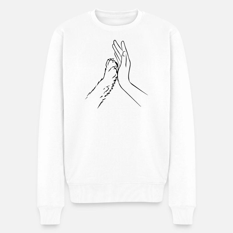 Équipe Patte et Main-Chien - Pull Premium bio Homme - blanc