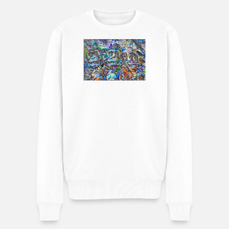 schrjoddjkakkj - Männer Premium Bio Pullover - Weiß