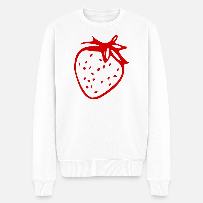Fraise - Pull Premium bio Homme - blanc