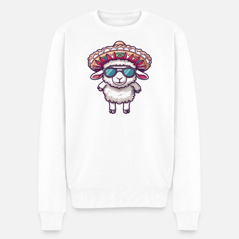 Sombrero comique drôle d’éléphant - Pull Premium bio Homme - blanc