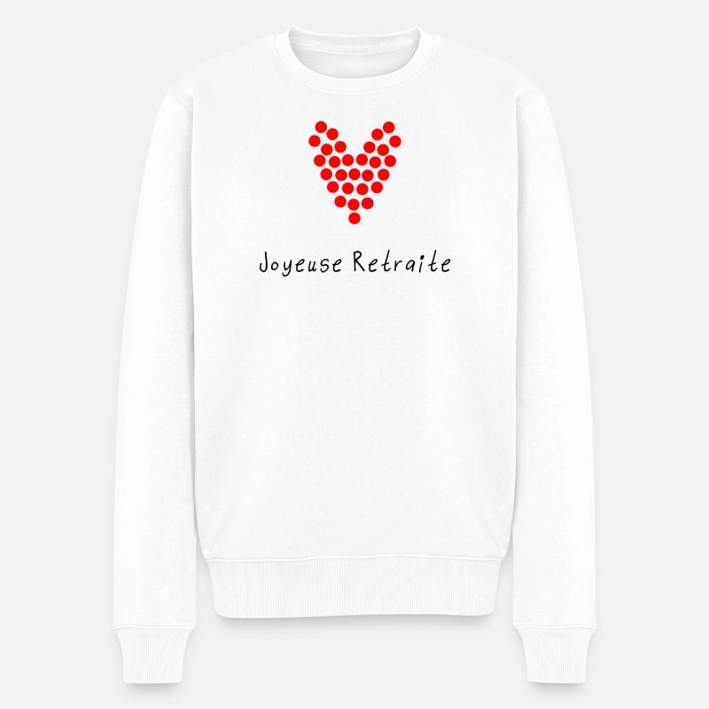 RETRAITE. RETRAITE. RETRAITEE. RETRAITE - Pull Premium bio Homme - blanc
