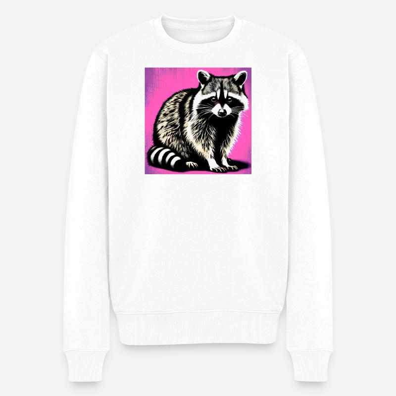 Raton laveur - Pull Premium bio Homme - blanc