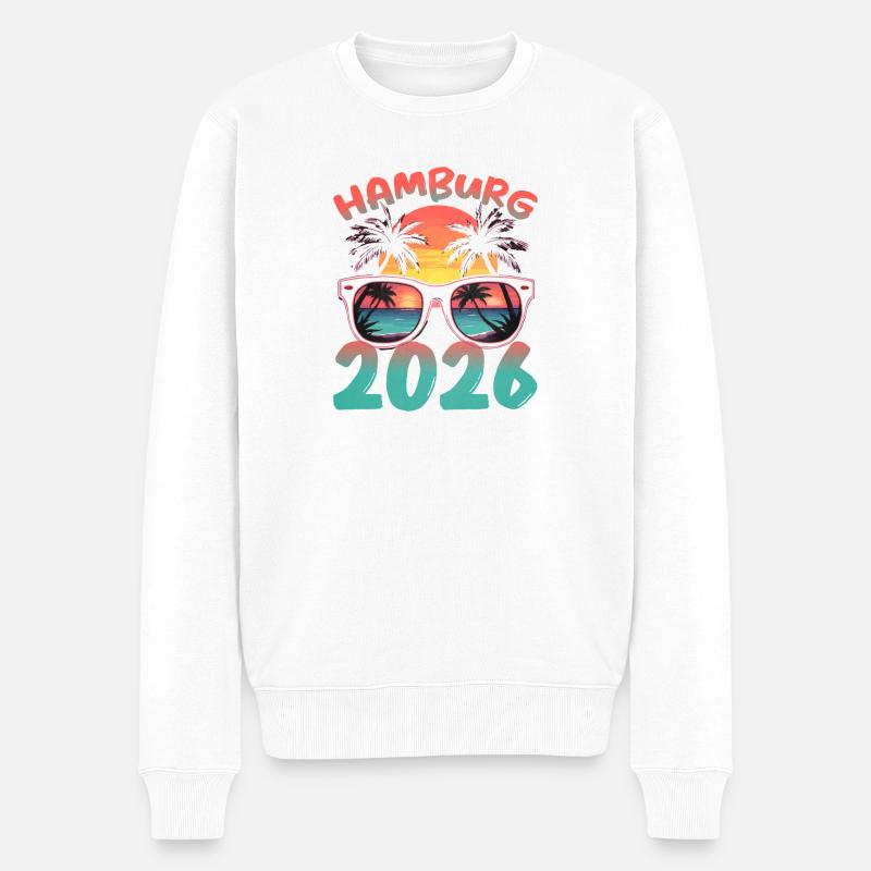 Hambourg 2026 - Pull Premium bio Homme - blanc