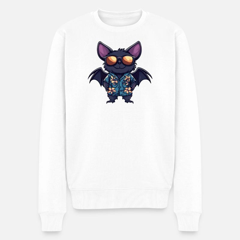 Bat Comic Holiday - Pull Premium bio Homme - blanc