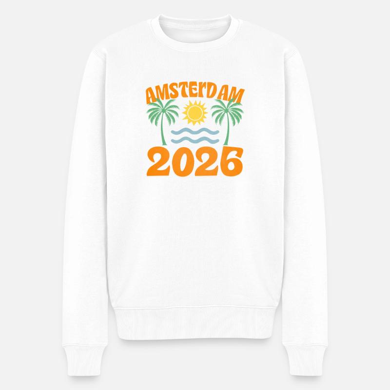Amsterdam 2026 - Pull Premium bio Homme - blanc