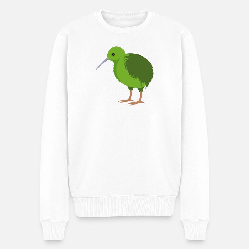 Oiseau kiwi - Pull Premium bio Homme - blanc