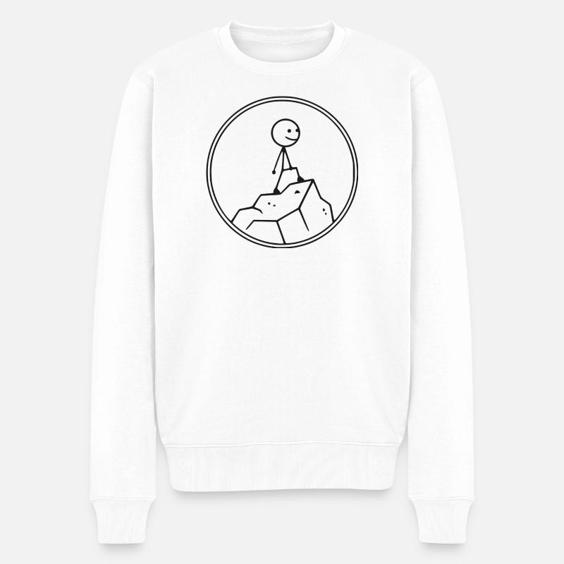 Bouldermaxx on the Top - Männer Premium Bio Pullover - Weiß