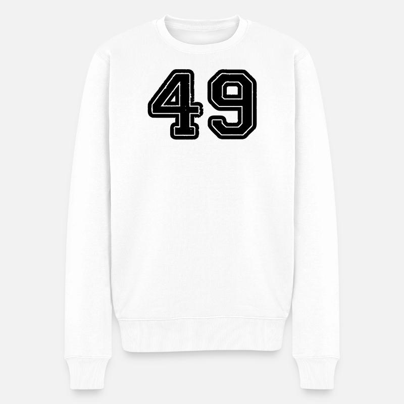 49 - Männer Premium Bio Pullover - Weiß