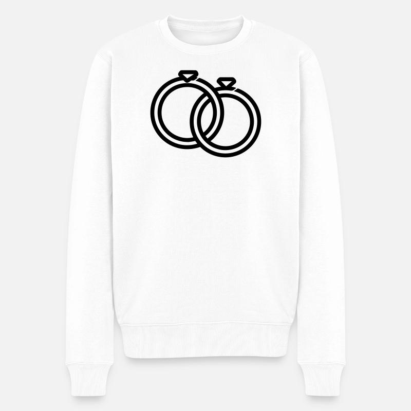 alliances mariage - Pull Premium bio Homme - blanc