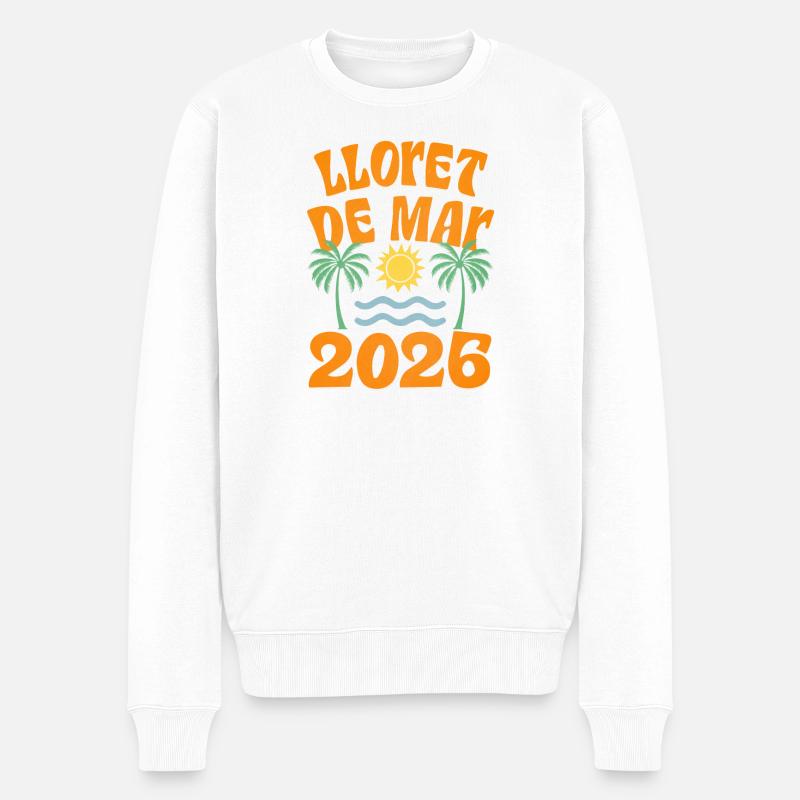 Lloret De Mar 2026 - Männer Premium Bio Pullover - Weiß