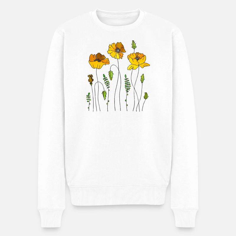 Fleur - Pull Premium bio Homme - blanc
