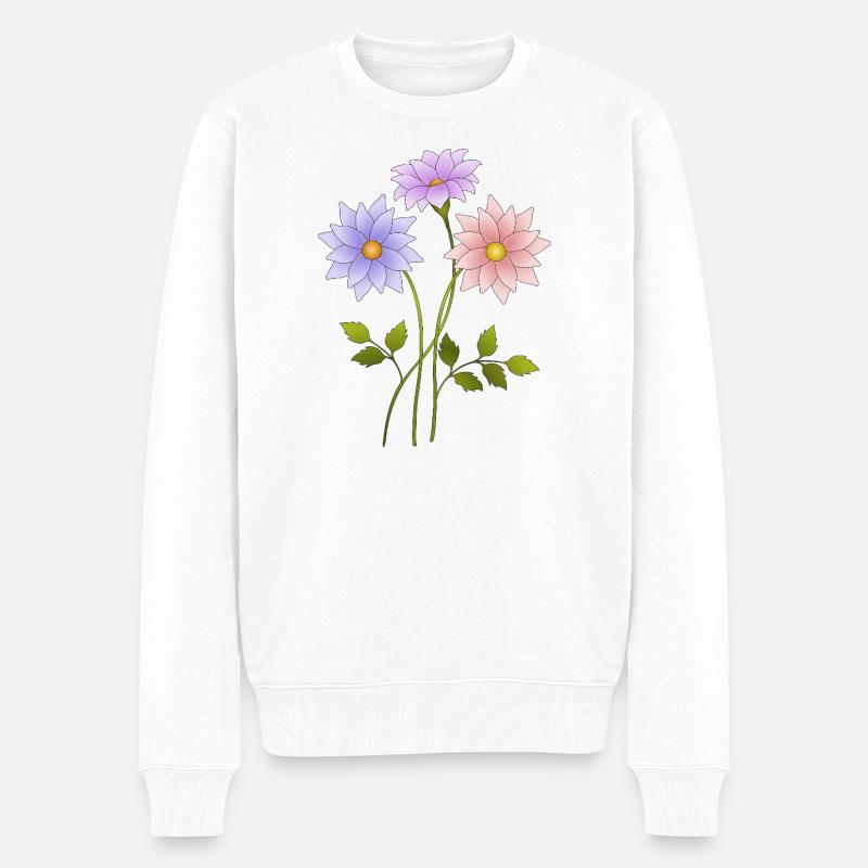 Fleur - Pull Premium bio Homme - blanc