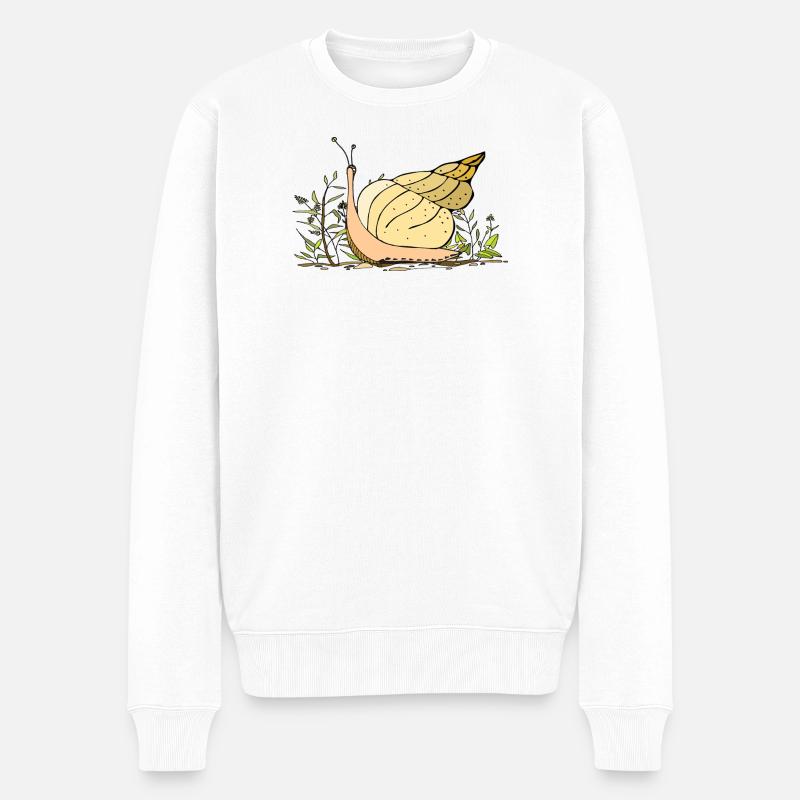 escargot - Pull Premium bio Homme - blanc