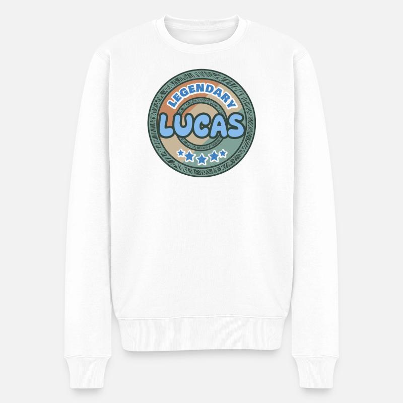 Dire Lucas - Pull Premium bio Homme - blanc