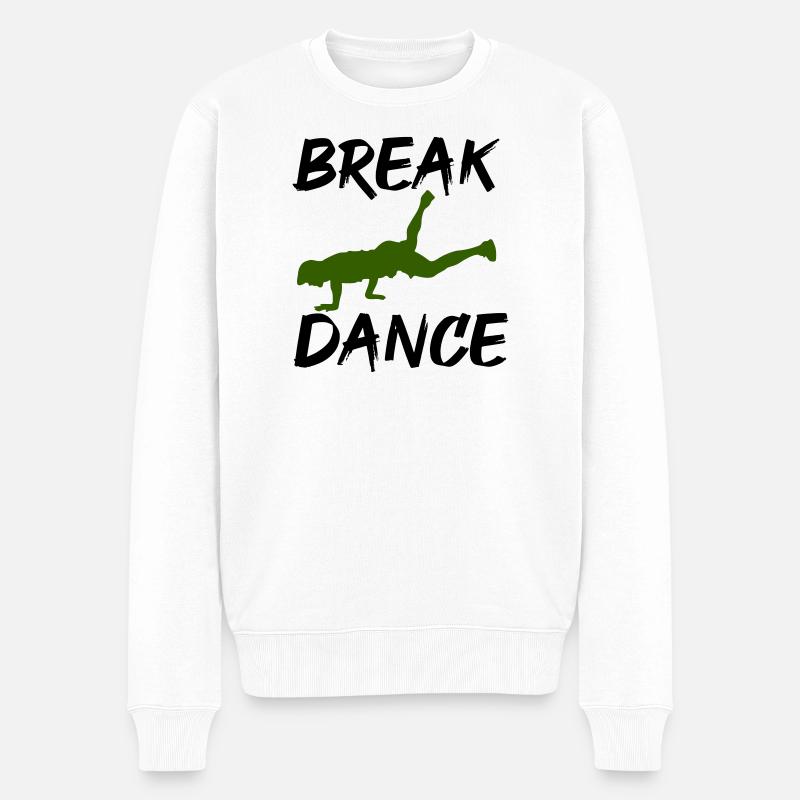 Breakdance - Pull Premium bio Homme - blanc