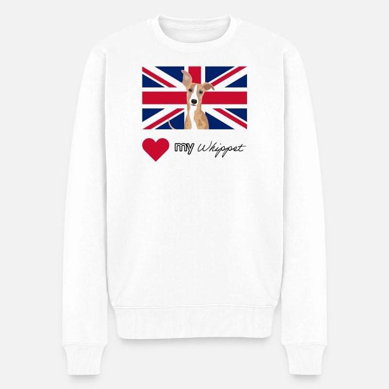 LUVMYWHIPPET (Noir) - Pull Premium bio Homme - blanc