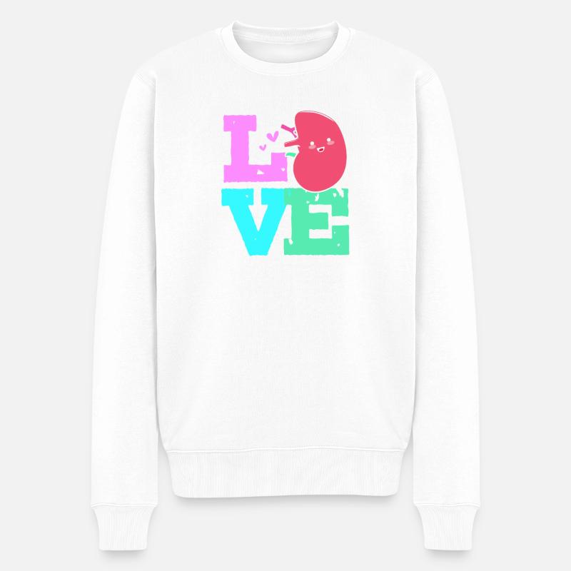 Nierenspender Spender Niere - Männer Premium Bio Pullover - Weiß
